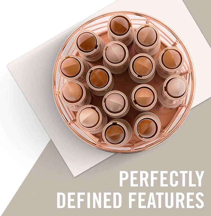 Rimmel Insta Duo Contour Stick, tono 200 Medium. Stick de contorno 2 en 1 con iluminador para esculpir y definir el rostro de forma rápida, fácil y con un acabado profesional. Rimmel London - uso