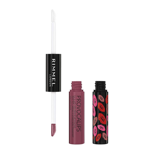 Rimmel London Provocalips 220 Lazy Daze, una barra de labios líquida de larga duración en un precioso tono rosa empolvado, para un look romántico que dura 16 horas. Rimmel London - frontal