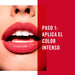 Rimmel London Provocalips 550 Play With Fire, una barra de labios líquida de larga duración que te ofrece un color rojo intenso y un acabado brillante por hasta 16 horas. Rimmel London - lateral