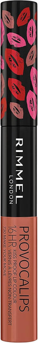 Rimmel London Provocalips 730 Make Your Move, un labial líquido permanente en un sofisticado tono nude que se mantiene perfecto y cómodo por hasta 16 horas. Rimmel London - presentacion