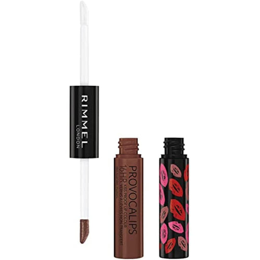 Rimmel London Provocalips 780 Shore Thing, un labial líquido permanente con un sofisticado tono malva, perfecto para un look elegante y duradero por hasta 16 horas. Rimmel London - frontal
