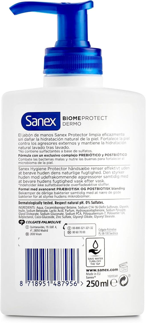 Sanex Jabón de Manos Líquido Hygiene Protector (300ml): Limpieza desinfectante y suave para tus manos, ideal para una higiene protectora y frecuente en el hogar. Sanex - pack
