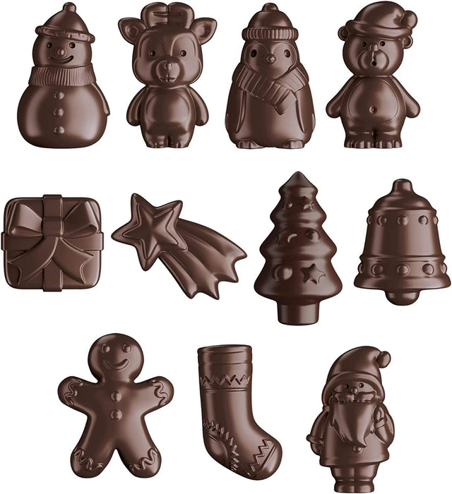 Calendario de Adviento Simón Coll con 24 figuras 3D de Chocolate Negro 70% Cacao, 216gr. Un regalo gourmet sin gluten ni aceite de palma para los amantes del sabor intenso. Simon Coll - pack