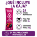 Bolero Sticks Individuales contenido de la caja. Incluye 24 sticks individuales de 3g con un contenido total de 72g.
