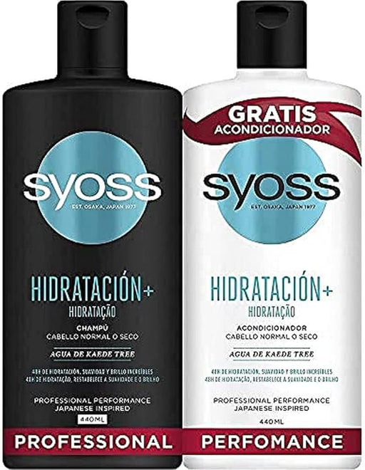 Syoss Pack Hidratación Profesional para Cabello Seco (Champú 440ml + Acondicionador 440ml): Restaura la suavidad y el brillo de tu pelo con calidad de peluquería. Syoss - frontal