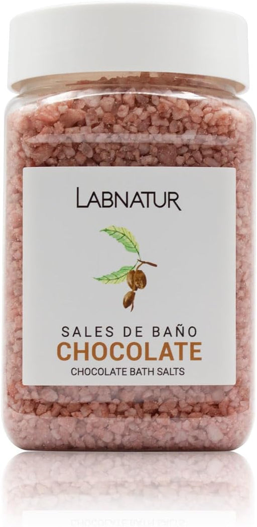 Labnatur Sales de Baño de Chocolate (400 g). Sales de origen marino con aroma reconfortante para un baño relajante que suaviza la piel y alivia el estrés y el cansancio. Sys - frontal