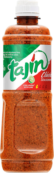 Tajín Clásico Condimento para Frutas y Snacks, formato familiar de 397g (14oz). Sazonador mexicano en polvo con chile, sal y lima para dar un toque picante y cítrico a todo. Tajin - frontal
