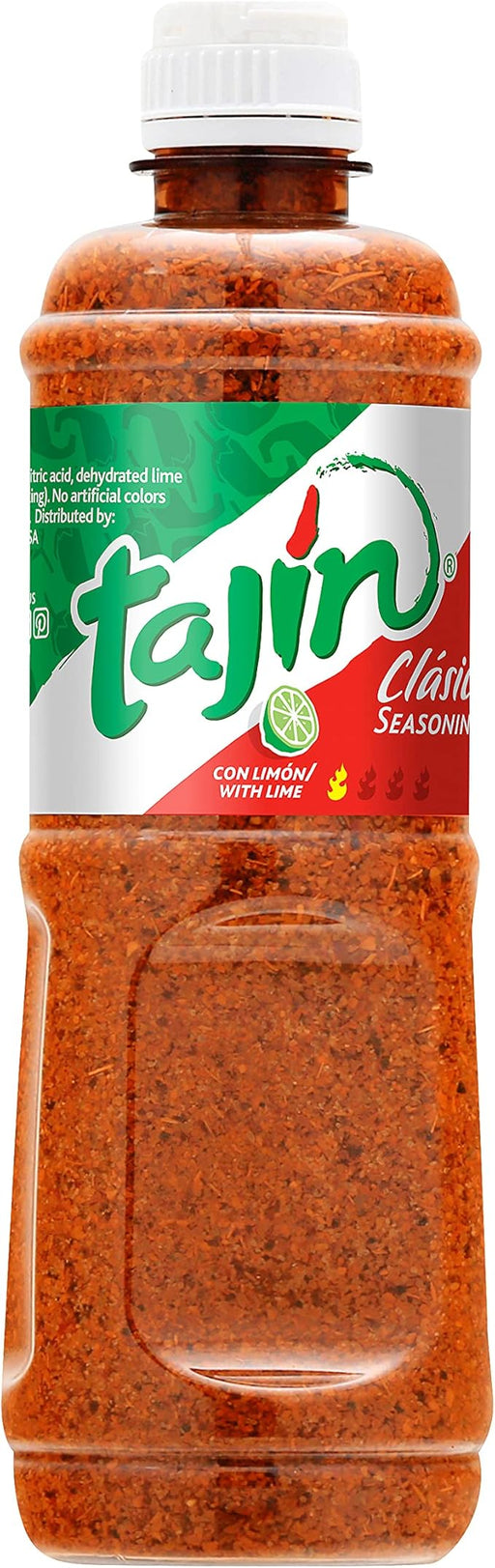 Tajín Clásico Condimento para Frutas y Snacks, formato familiar de 397g (14oz). Sazonador mexicano en polvo con chile, sal y lima para dar un toque picante y cítrico a todo. Tajin - frontal