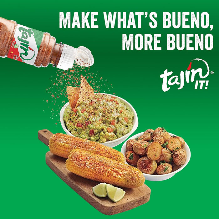 Tajín Clásico Condimento para Frutas y Snacks, formato familiar de 397g (14oz). Sazonador mexicano en polvo con chile, sal y lima para dar un toque picante y cítrico a todo. Tajin - ingredientes