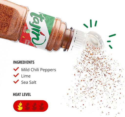 Tajín Clásico Condimento para Frutas y Snacks, formato familiar de 397g (14oz). Sazonador mexicano en polvo con chile, sal y lima para dar un toque picante y cítrico a todo. Tajin - pack