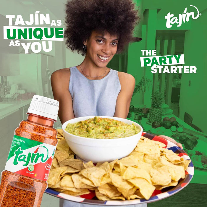 Tajín Clásico Salsa en Polvo, 142g. El sazonador mexicano por excelencia, hecho con chiles, zumo de lima y sal para aderezar ensaladas, frutas, guisos y cócteles. Tajin - uso