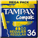 Tampax Compak Regular Tampones con Aplicador, 36 unidades. Protección antimanchas eficaz y discreta para flujo ligero a medio en un formato ahorro de larga duración. Tampax - extra