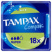 Tampax Compak Super Tampones con Aplicador Compacto (18 uds): Protección eficaz para flujo abundante en un formato discreto y fácil de llevar a todas partes. Tampax - frontal