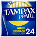 Tampax Pearl Regular Tampones con Aplicador (Pack 24 uds): Protección 3 en 1 para flujo ligero a moderado, con inserción 5 veces más suave y tecnología antifugas. Tampax - frontal