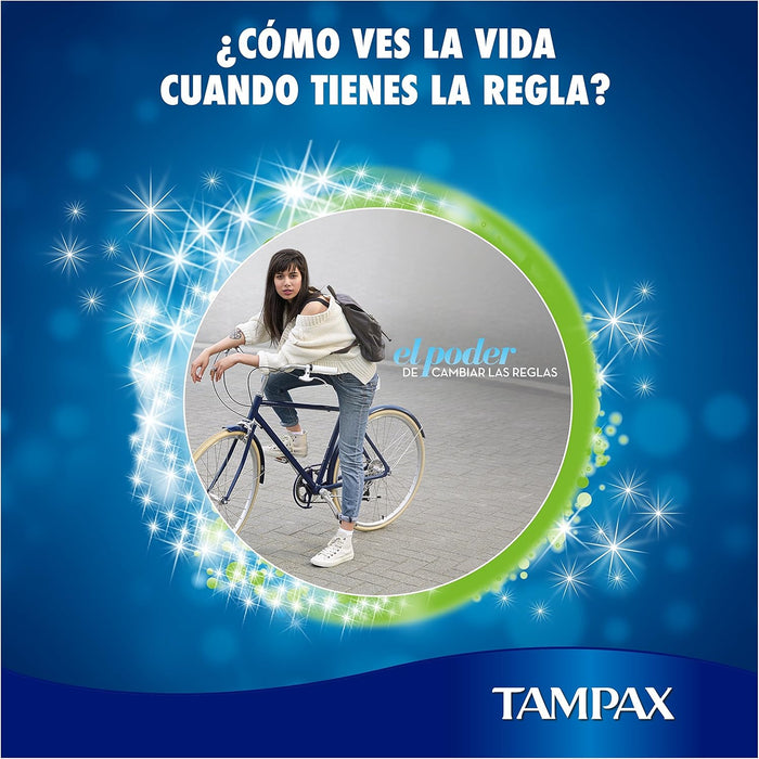 Tampax Pearl Super Tampones con Aplicador (Pack 24 uds): Protección 3 en 1 para flujo normal a abundante, con inserción suave y tecnología antifugas MotionFit. Tampax - extra