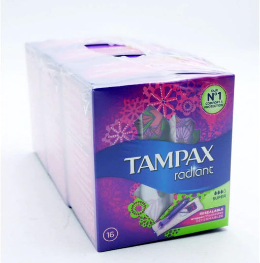 Tampax Platinum Super Tampones con Aplicador (16 uds): Disfruta de la combinación nº1 de confort, protección y discreción para flujo medio a abundante. Tampax - frontal