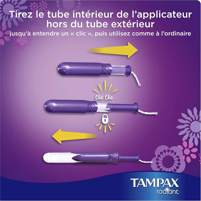Tampax Platinum Super Tampones con Aplicador (16 uds): Disfruta de la combinación nº1 de confort, protección y discreción para flujo medio a abundante. Tampax - lateral