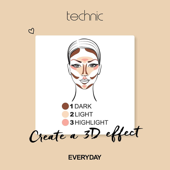 Technic Kit de 3 Barras de Contorno en Crema Contour Stix. Define, ilumina y corrige fácilmente con este set de 3 crayones para un contouring de acabado profesional. Technic - ingredientes