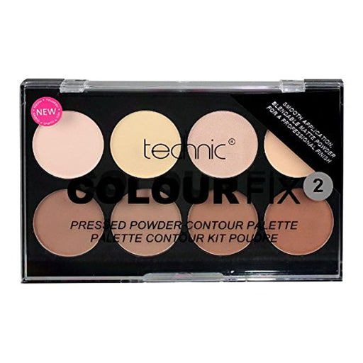 Technic Paleta de Contouring en Polvo Color Fix 2: Define y esculpe tus facciones como un profesional con este kit de 8 polvos mate de alta pigmentación. Technic - frontal