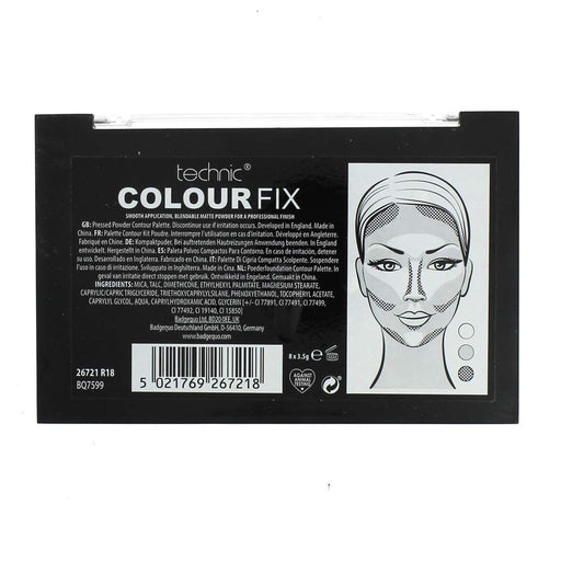 Technic Paleta de Contouring en Polvo Color Fix 2: Define y esculpe tus facciones como un profesional con este kit de 8 polvos mate de alta pigmentación. Technic - pack