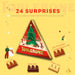 Calendario de Adviento Toblerone con 200g de chocolate suizo. Incluye una deliciosa selección de mini chocolatinas con miel y almendras para una Navidad triangularmente perfecta. Toblerone - pack