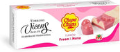 Torrons Vicens Turrón de Chupa Chups Fresa y Nata (Estuche 150g): La sorprendente fusión del praliné de nata con un crujiente de fresa y peta zetas. Torrons Vicens - frontal