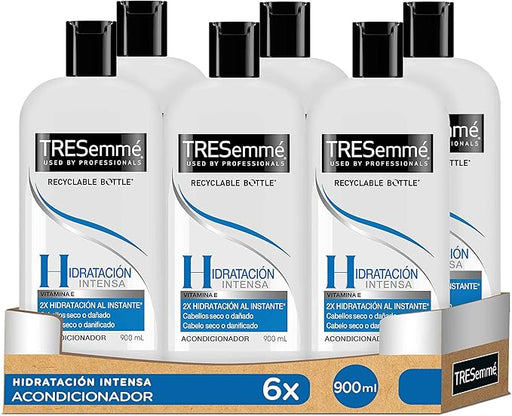 TRESemmé Acondicionador Hidratación Intensa, Pack de 6 x 900ml. Tratamiento de hidratación profunda para un cabello suave, brillante y con calidad de salón, formato ahorro. Tresemmé - frontal