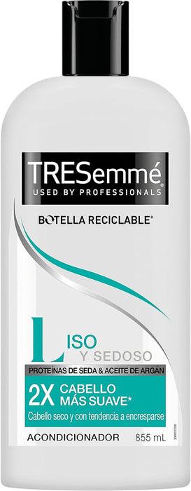 TRESemmé Acondicionador Liso y Sedoso (Pack Ahorro 6x855ml): El tratamiento definitivo para un cabello suave, hidratado, sin encrespamiento y fácil de peinar. Tresemmé - pack
