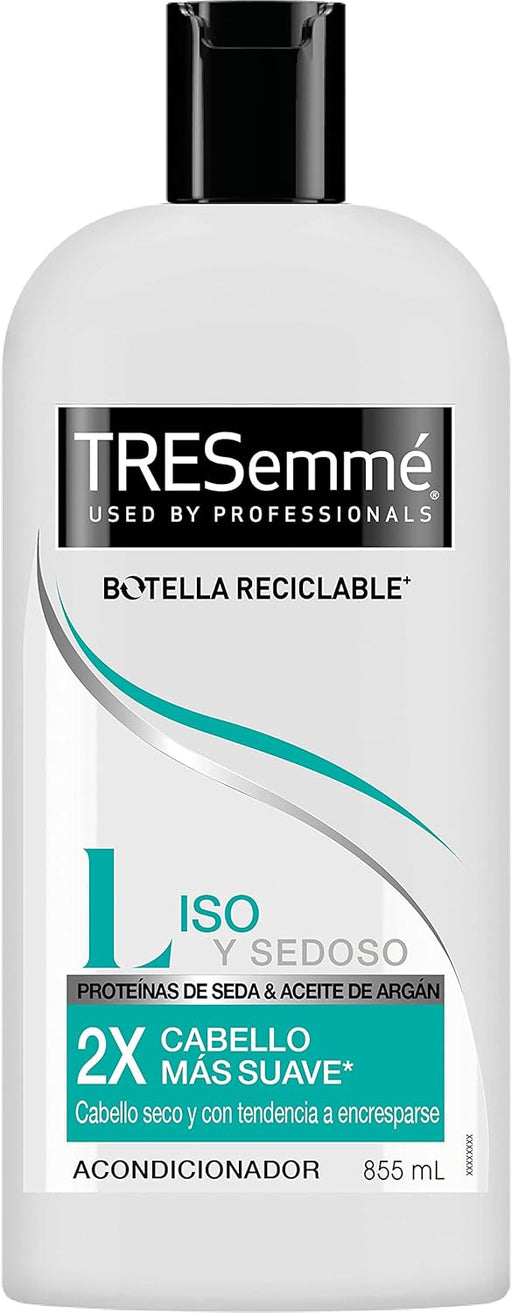 TRESemmé Acondicionador Liso y Sedoso (Pack Ahorro 6x855ml): El tratamiento definitivo para un cabello suave, hidratado, sin encrespamiento y fácil de peinar. Tresemmé - pack