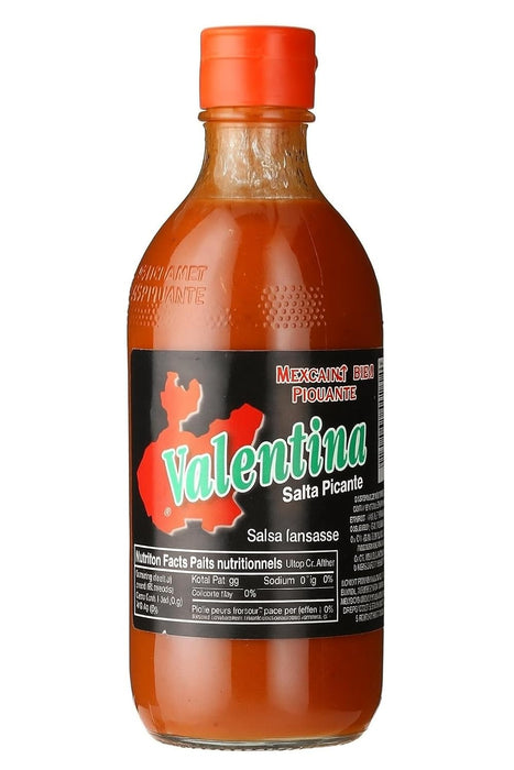 Valentina Salsa Picante Etiqueta Negra (Pack 2x370ml): Desata el auténtico sabor mexicano con la versión muy picante, ideal para los amantes de las emociones fuertes. Valentina - detalle