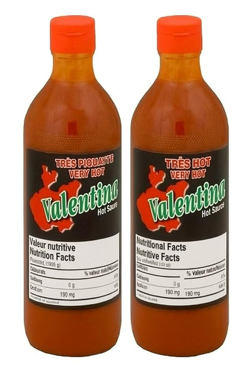Valentina Salsa Picante Etiqueta Negra (Pack 2x370ml): Desata el auténtico sabor mexicano con la versión muy picante, ideal para los amantes de las emociones fuertes. Valentina - pack