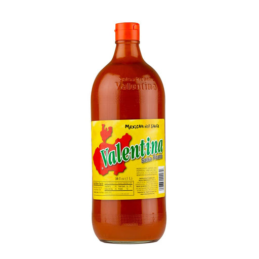 Valentina Salsa Picante Extra Hot (Formato 1 Litro): La botella de la icónica salsa mexicana Etiqueta Negra para los que buscan el máximo picante y sabor. Valentina - frontal