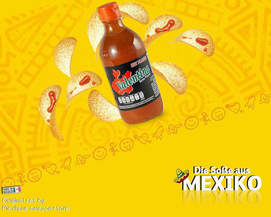 Valentina Salsa Picante Original de México (1 Litro): Disfruta del icónico sabor a chiles puya con un toque cítrico en el formato ideal para los verdaderos fans. Valentina - uso