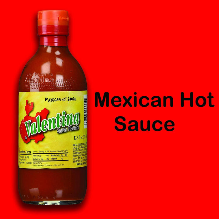 Valentina Salsa Picante Original de México (Botella 370g): El condimento mexicano por excelencia, con el auténtico sabor de chiles puya y serrano. Valentina - pack