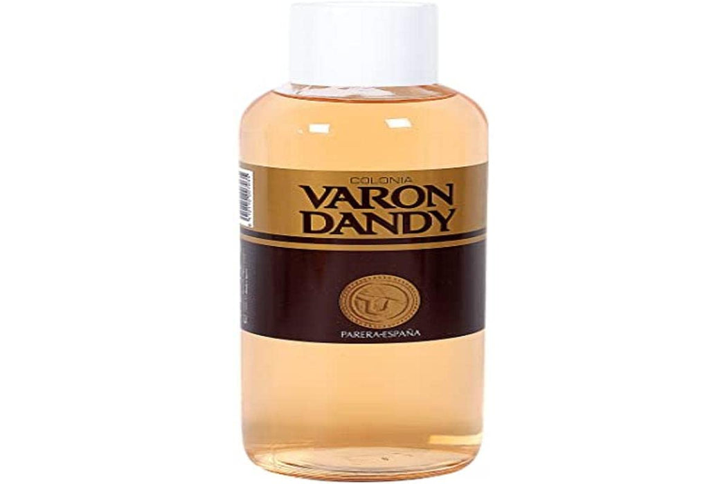 Varon Dandy Eau de Toilette para Hombre, 1L. La fragancia icónica y tradicional de la perfumería española, con un aroma masculino, amaderado y especiado. Varon Dandy - pack