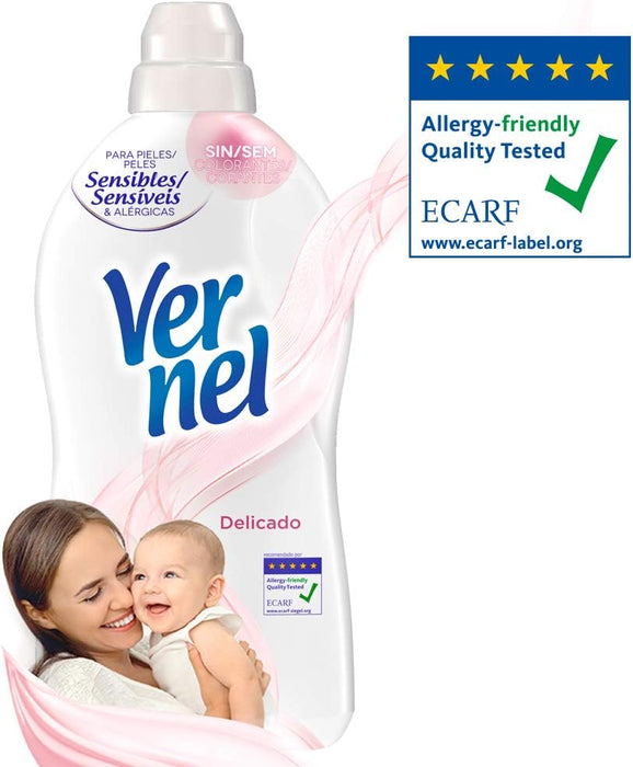 Vernel Aromaterapia Suavizante Té Blanco y Peonía (Pack 8x57 Lavados): Una fragancia delicada y relajante para 456 lavados de suavidad y frescor duradero. Vernel - zoom