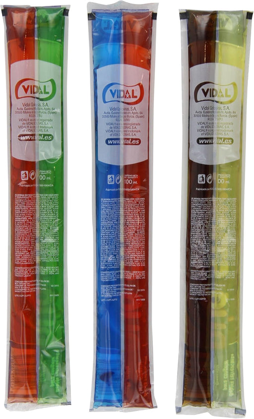 Caja de 36 Flashes Duo Sticks de Vidal. La golosina líquida para congelar que ofrece dos sabores en un solo polo, ideal para los que no se conforman con un solo sabor. Vidal - pack