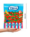 Vidal Golosinas Fresas Silvestres (Bolsa 1kg): Disfruta del clásico caramelo de goma con forma y sabor a fresa, una chuche tierna y deliciosa sin gluten. Vidal - ingredientes