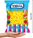 Vidal Golosinas Plátanos de Goma con Azúcar (Bolsa 1kg): Disfruta del auténtico sabor a plátano en este caramelo de goma sin gluten recubierto de azúcar. Vidal - lateral