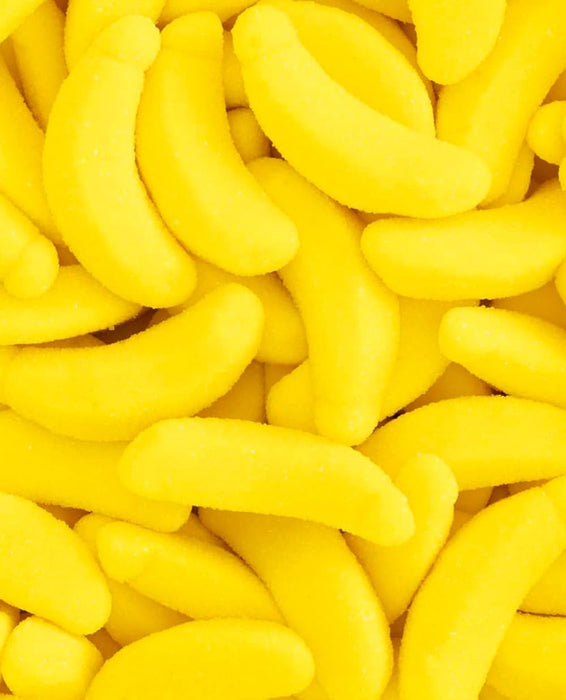 Vidal Golosinas Plátanos de Goma con Azúcar (Bolsa 1kg): Disfruta del auténtico sabor a plátano en este caramelo de goma sin gluten recubierto de azúcar. Vidal - uso
