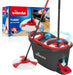 Vileda Easy Wring & Clean Turbo Set, Cubo con Pedal y Fregona Giratoria. Sistema de fregado con escurrido sin manos, cabezal de microfibra 2 en 1 y mango telescópico. Vileda - presentacion
