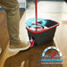 Vileda Turbo Smart, Sistema de Fregado con Cubo y Pedal. Fregona giratoria con escurrido fácil por centrifugado, cabezal de microfibra y mango de 3 piezas. Vileda - detalle