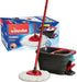 Vileda Turbo Smart, Sistema de Fregado con Cubo y Pedal. Fregona giratoria con escurrido fácil por centrifugado, cabezal de microfibra y mango de 3 piezas. Vileda - frontal
