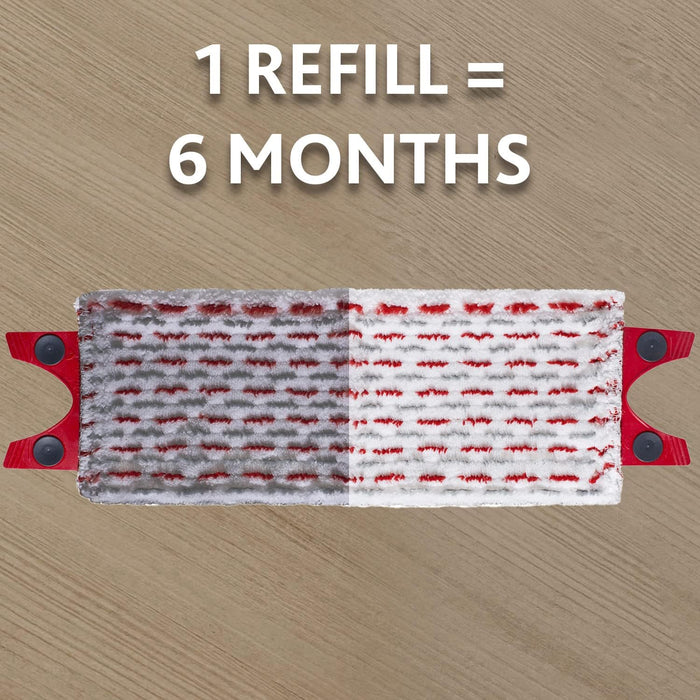 Vileda UltraMax Recambio de Mopa, 1 Unidad. Almohadilla de microfibra 2en1 para sistemas UltraMax y 12SprayMax, elimina el 99% de las bacterias solo con agua. Vileda - detalle