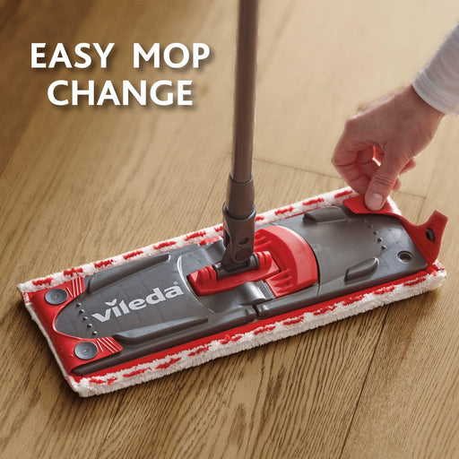 Vileda UltraMax Recambio de Mopa, 1 Unidad. Almohadilla de microfibra 2en1 para sistemas UltraMax y 12SprayMax, elimina el 99% de las bacterias solo con agua. Vileda - pack