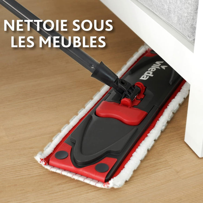 Vileda Ultramax, Set de Mopa Plana y Cubo con Escurridor. Sistema de limpieza para todo tipo de suelos que elimina la grasa y las manchas más difíciles, en seco y en mojado. Vileda - zoom