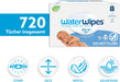 WaterWipes Toallitas Húmedas para Bebé (Pack 12x60, 720 uds): Las toallitas originales sin plástico, con 99,9% de agua y un toque de extracto de fruta para pieles sensibles. Waterwipes - extra